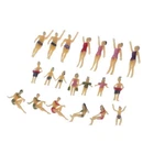 20-Pack 0.8 inch Miniature Beach Swimsuits People Figures Model Train Diorama