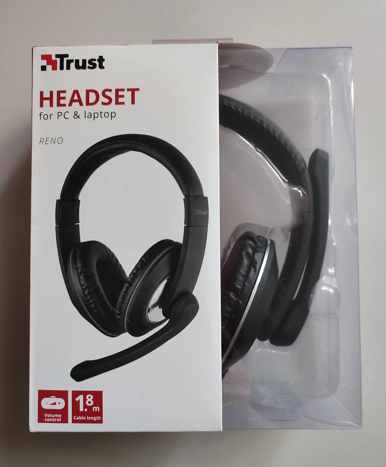 Trust Reno PC und Laptop Headset - Schwarz Neu original verpackt