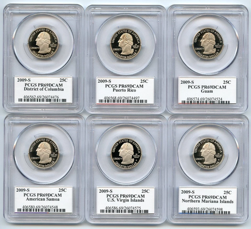 2009 S Clad Territory Quarter Set PCGS PR69DCAM - Image 2 of 2
