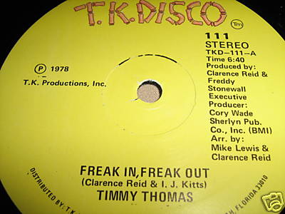 TIMMY THOMAS ~ Freak In, Freak Out 12'' SINGLE NM!