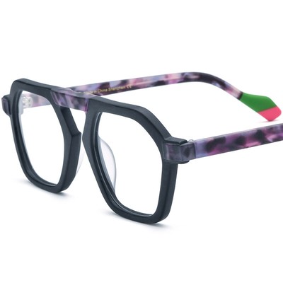 Acetate Polygon Eyeglass Frames RX Fashion for Women Men Frame Glasses U