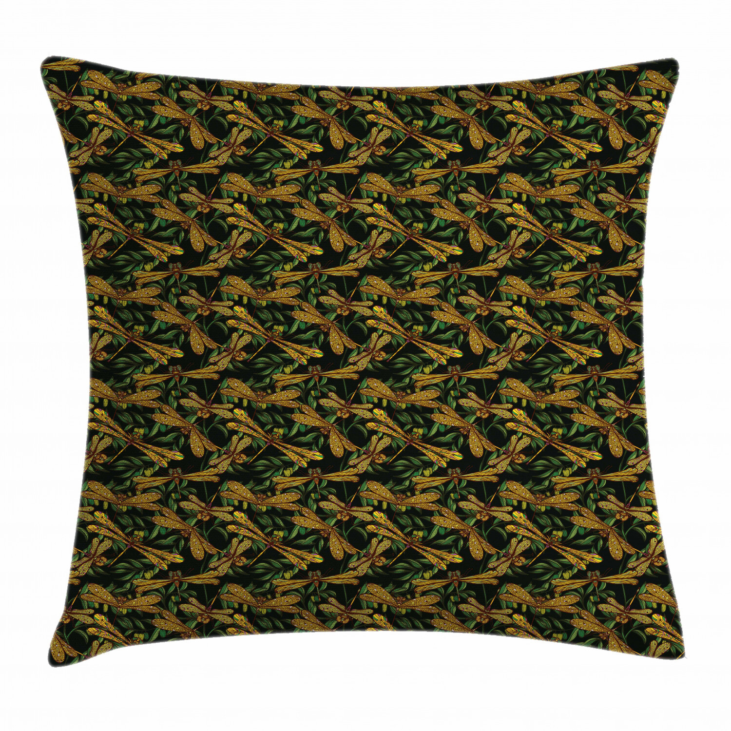 Dragonfly Themed Decorative Throw Pillow Covers by Ambesonne 8 Size Options-image