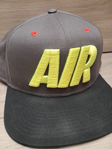 AIR NIKE True Neon Yellow Hat Flat Bill Snapback Embroidered Swoosh Pre-owned - Picture 4 of 22