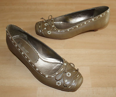 GRÜN VENTURINI DAMEN FRAUEN PUMPS SCHUHE ECHT LEDER GRÖßE 39