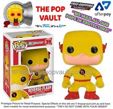 FUNKO POP VINYL DC UNIVERSE SUPER HEROES #39 REVERSE FLASH BNIB + PROTECTOR