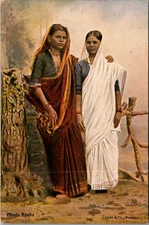 Hindu Ayahs Clifton & Co. Bombay British India Vintage Postcard
