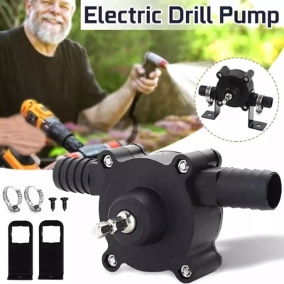 #ad Hand Electric Drill Pump Self Priming Pump Household Small Water Drill Drive Kit $10.24