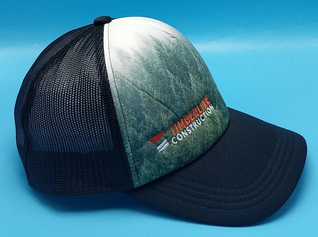 TIMBERLINE CONSTRUCTION hat green adjustable snap… - image 2