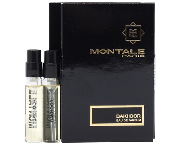 MONTALE PARIS BAKHOOR EDP 2.0ml .06fl oz x 2 COLOGNE PERFUME SPRAY SAMPLES