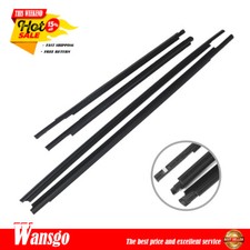 4pc Weatherstrip Window Moulding Trim Seal Belt For 2007-2016 Toyota Yaris Sedan