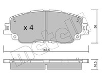 Metelli BremsbeläGe Bremsbelegsatz Vorne FüR Lexus ES UX Toyota RAV 4 V Camry