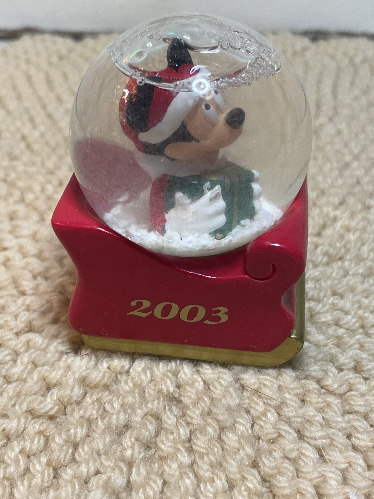 Disney JCPenney's 2003 Mickey on Sled Water Snow Globe Black Friday Gift in box eBay