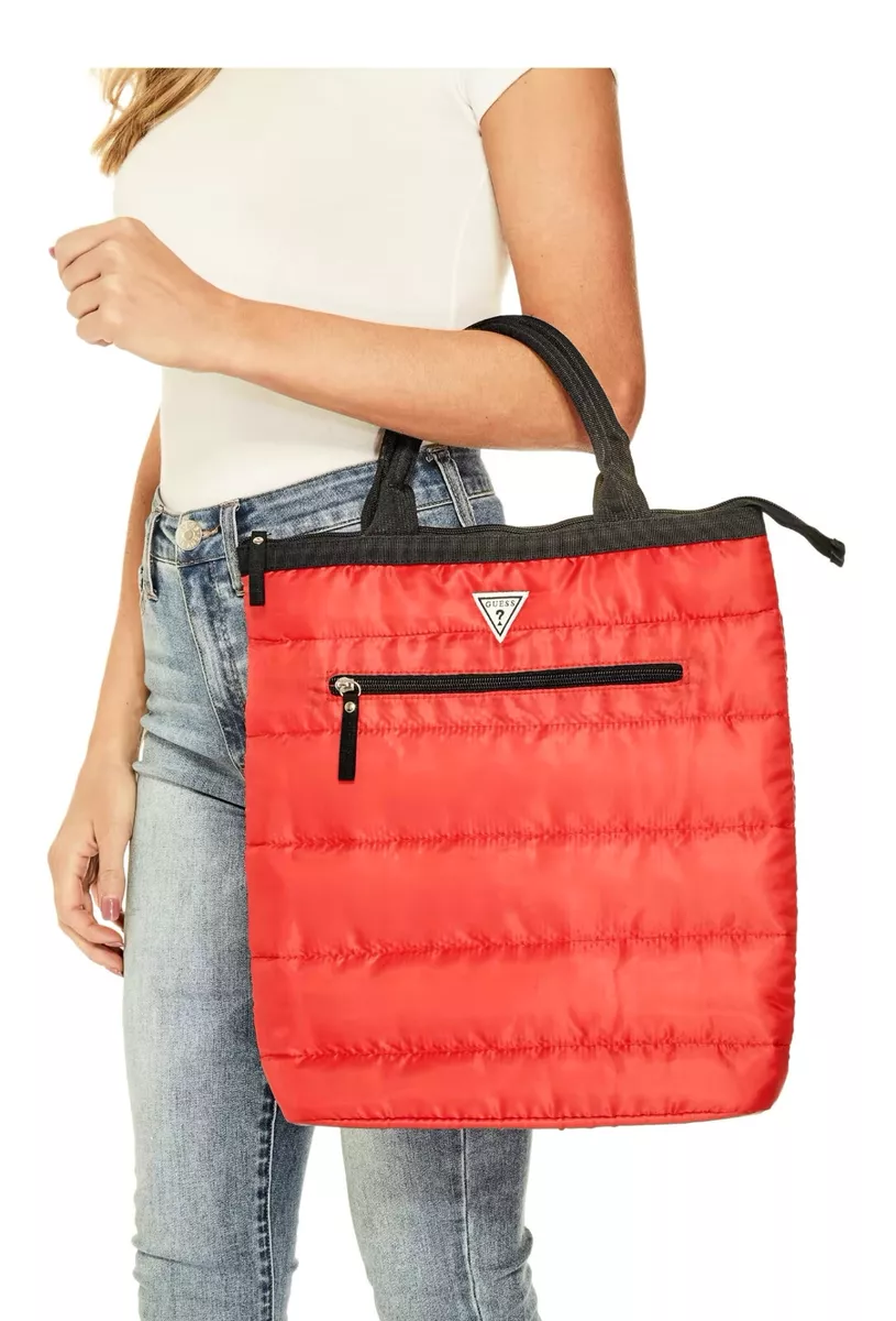 Padded Nylon Crossbody Bag with Logo Patch