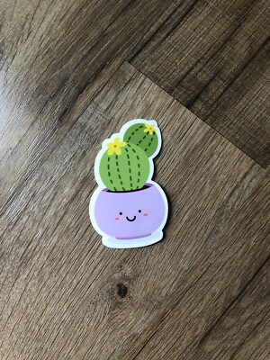 Kawaii Cactus Cartoon Cute Decal Vinyl Sticker Water Bottle Laptop Waterproof