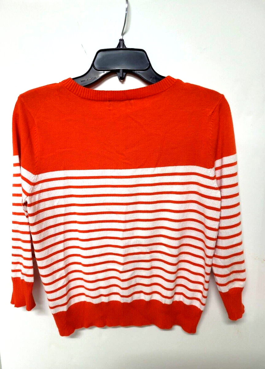 Joseph A Cardigan Sweater Sz M Button Front L. Sleeves Knit