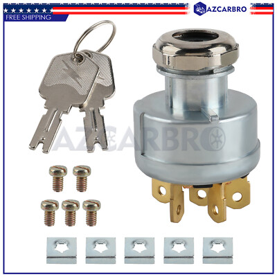 Ignition Switch For Clark Forklift 1723186 2339413 272041 7004210 With 2Keys