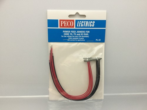 Peco PL81 Power Feed Joiners For C70, C75, C83 Rail (4 pairs) - Picture 2 of 2