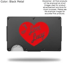 Custom I LOVE LUCY Laser Engraved Wallet - Pick A Wallet Color