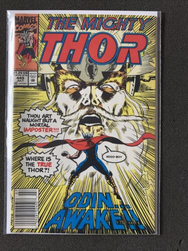 Marvel Comics The Mighty Thor #449 Rare Newsstand Variant Lovely Condition - Afbeelding 1 van 1