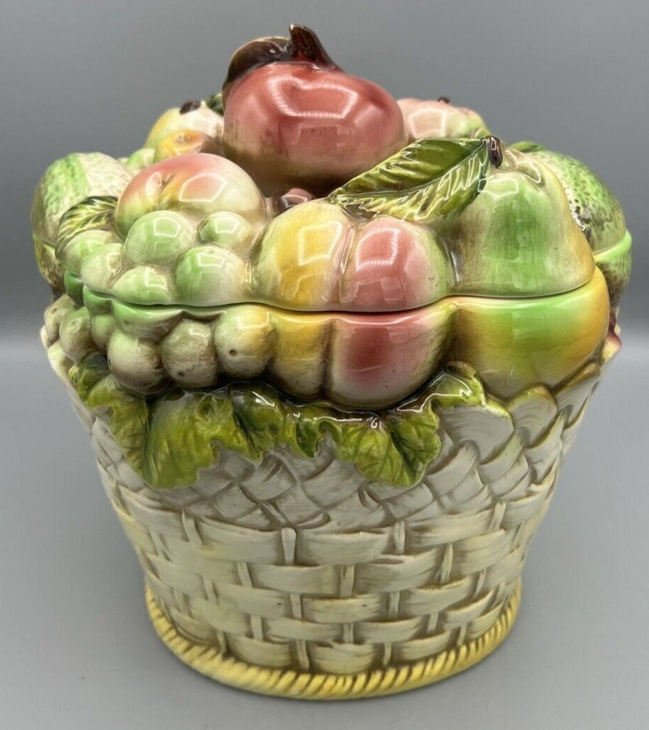 Napcoware Fruit Basket Cookie Jar National Potteries C-6105 | eBay