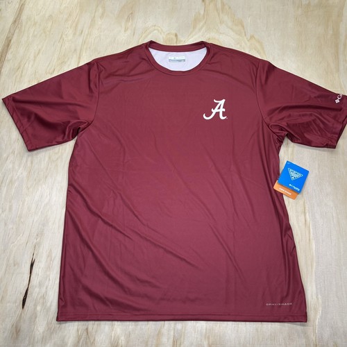 NEW LG Columbia Alabama Crimson Tide Terminal Tackle Omni-Shade Shirt