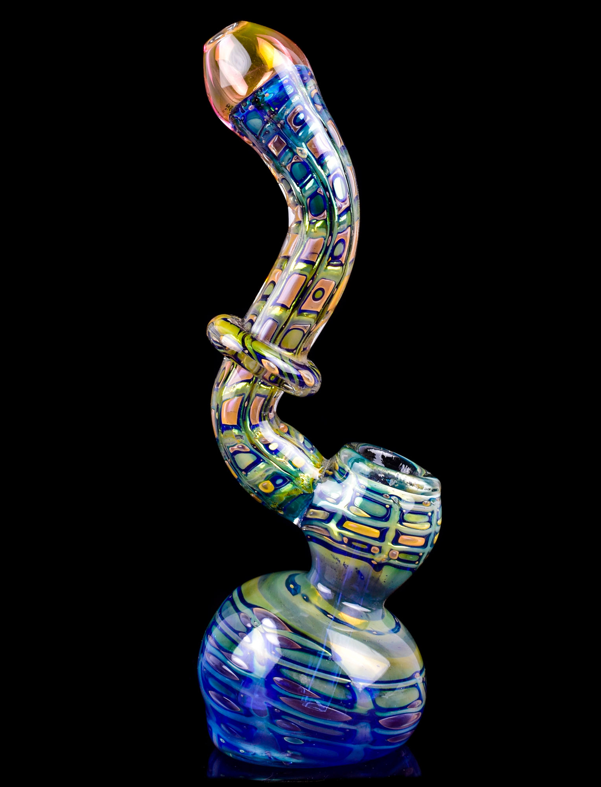 8" INCH SHINY Bubble Trap CUTE Sherlock BUBBLER Glass Water Pipe BONG *USA*