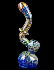8" INCH SHINY Bubble Trap CUTE Sherlock BUBBLER Glass Water Pipe BONG *USA*