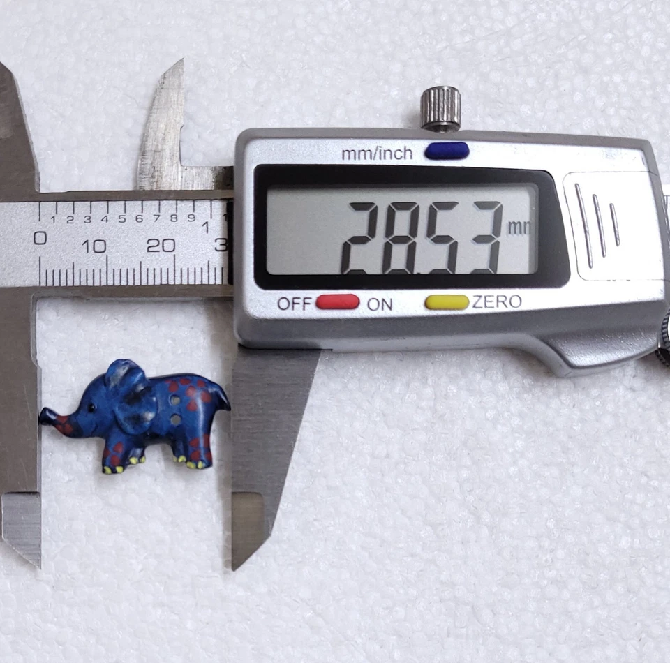 JHB Blue Elephant Button 29mm Mental Health Logo Novelty Sewing Art Room Craft - Image 3 of 4