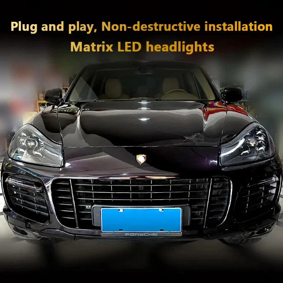 Faros LED estilo matriz actualización 2021 para Porsche Cayenne 957 2008-2010 Foto 4 de 4