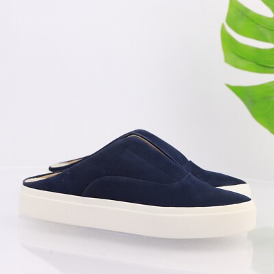 Corso Como Women's Trena Mule Size 8.5 Navy Blue Nubuck Slip-On Sneaker Shoe