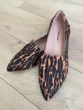 New madewell the lou loafer in animal-print calf hair F5100 Sz 6