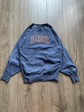 Vintage 90  s Champion Reverse Weave Illinois Illini College Sweatshirt Size XL