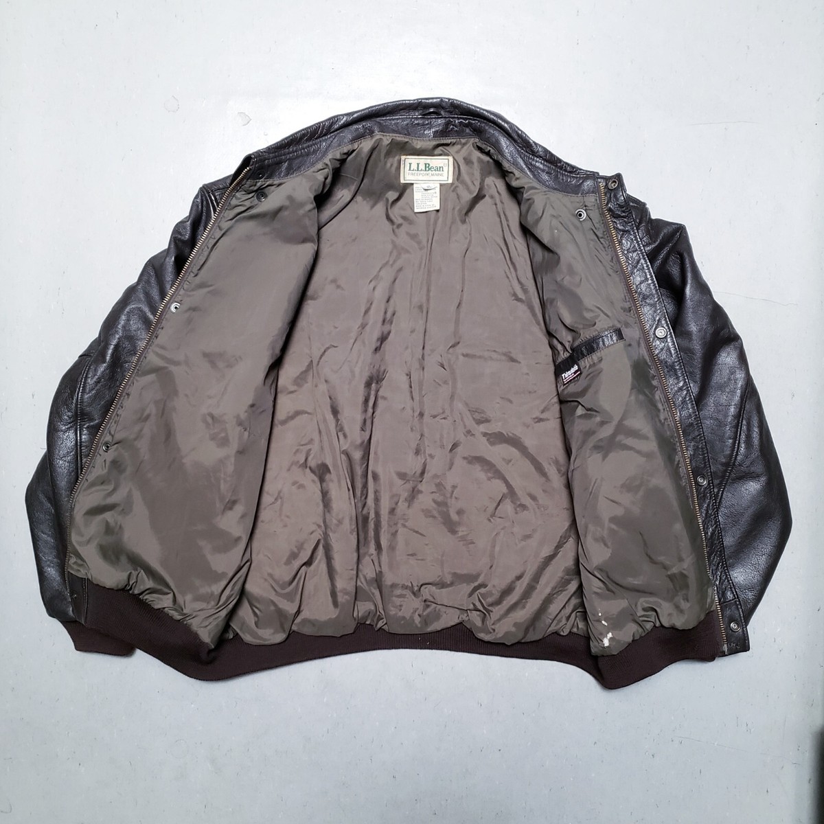 Vtg LL BEAN WW2 A-2 Flying Tiger Jacket GOATSKIN Leather Bomber Sz