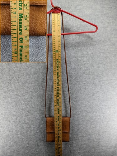 VTG Espirit Hunter Brown Small Folding Crossbody Bag L/Purse - Picture 5 of 9