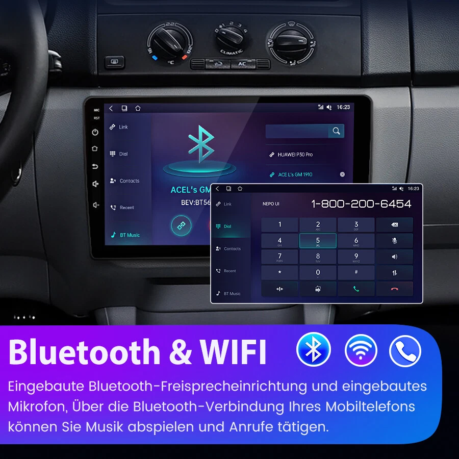 10.1" Für Skoda Fabia 2007-2014 Autoradio Android 13 GPS Navi WIFI BT RDS FM DAB - Bild 4 von 4