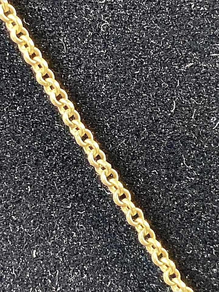 Collar Colgante Lágrima Encaje Tonificado Dorado Antiguo Marca Lucky 20" Ajustable Foto 4 de 4