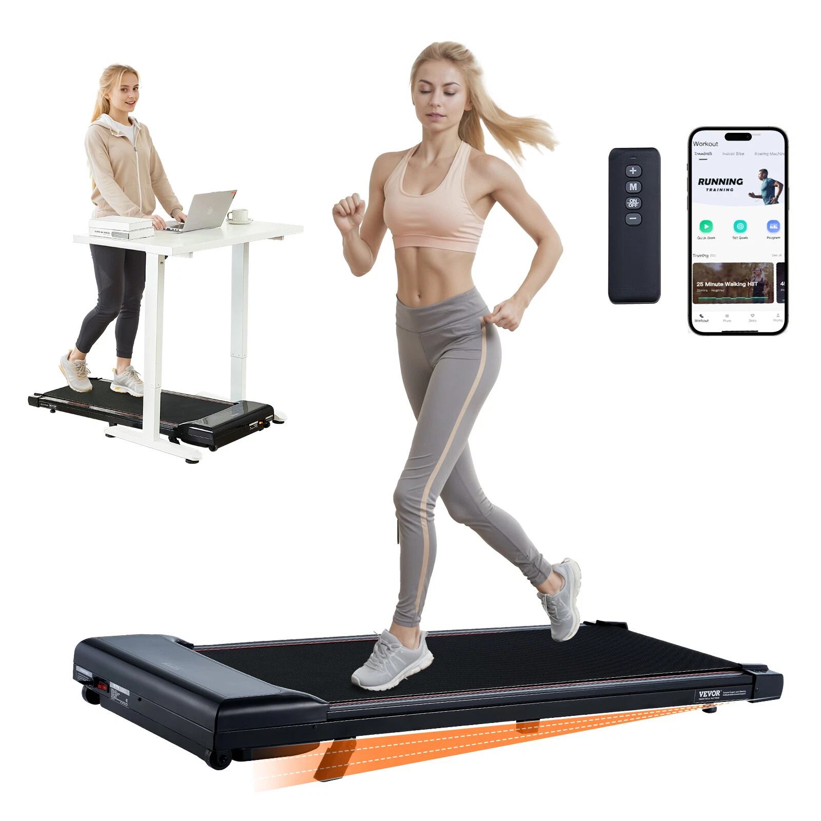 Walking pad,remote control,0.6-7.6MPH