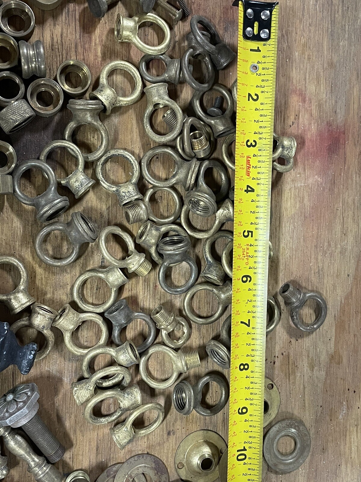 Lot of VTG Brass Metal Hanging Loop Holders Chandelier Lamp Parts Finial eBay