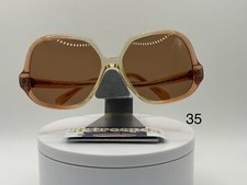 Vintage Oversize Sunglasses NOS Drop Temple Brown Lens Brown Fade Frame 70s-80s