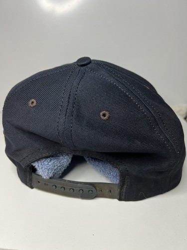 Vintage US Navy Eagle Anchor Patch Blue Snapback Hat Cap Made in USA - Picture 3 of 9