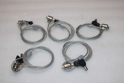 Lof of 5 Notebook Silver Laptop Computer Lock Security Chain Cable With 2 Keys 