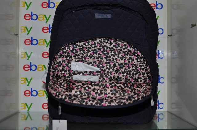 vera bradley black microfiber backpack