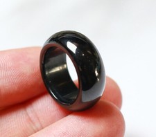 Video Certified Black Green A JADE Jadeite Circle RING USA.5.25       508988