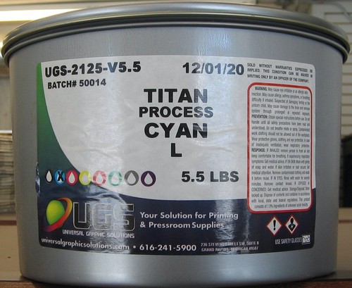 Universal Graphic Solutions Printing Ink Titan Process Cyan 5.5# dated 2020