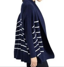 Athleta Striped Shawl Cocoon Wrap 8645 Cardigan 591484  Sz L