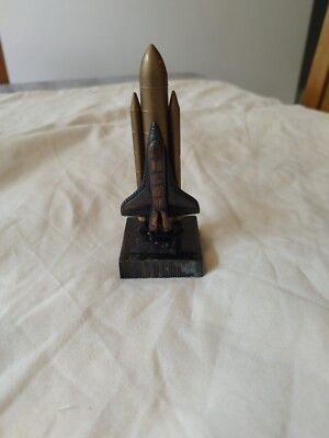 Rare Vintage Die-Cast Metal Space Shuttle Pencil Sharpener Miniature Hong Kong
