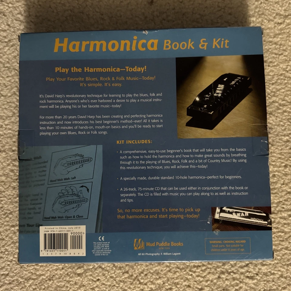 Harmonica Book & Kit Set New In Box Instructional by David Harp - Image 2 of 4