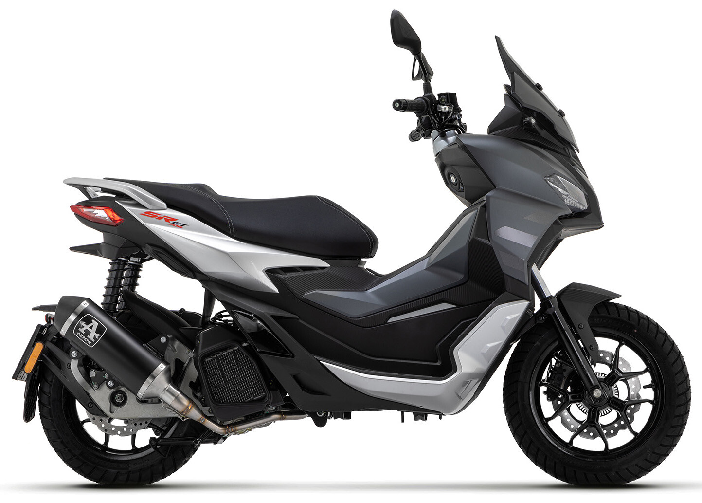 Ligne complete open noir Arrow pour Aprilia SR 200 GT 2023