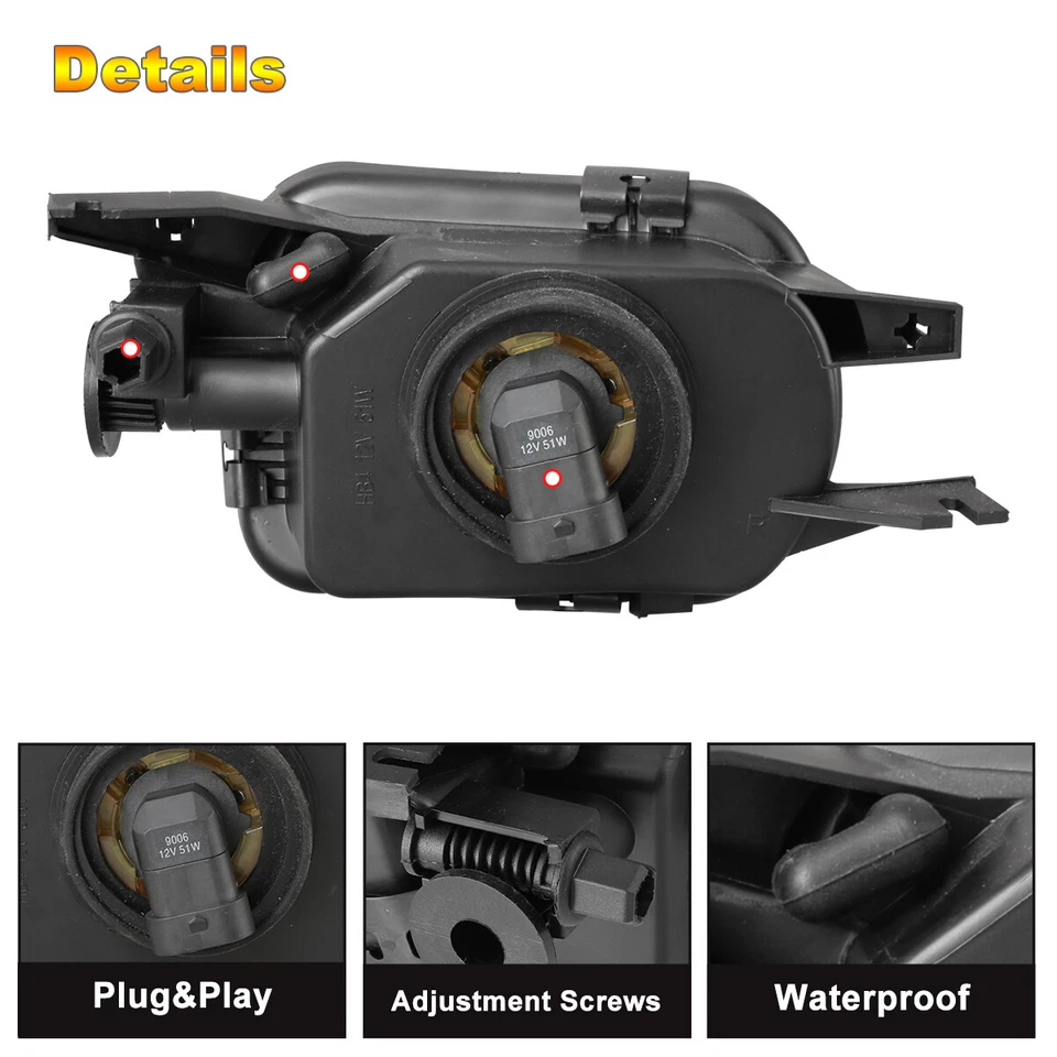 2001-2004 for Mercedes Benz C200/C240/C320 Fog Lights Front Bumper Lamps Pair — 第 3/4 张图片