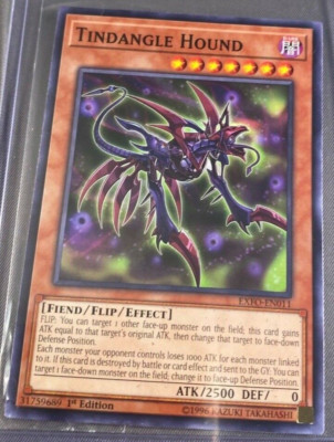 Yugioh! Tindangle Hound - EXFO-EN011 - Common - 1st Edition Near Mint, English